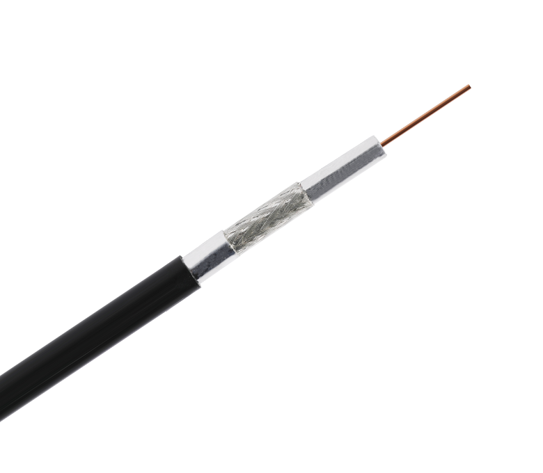 Cabo coaxial de 75 Ohm série RG6TMF—Tri-Shield com Messenger, Jelly