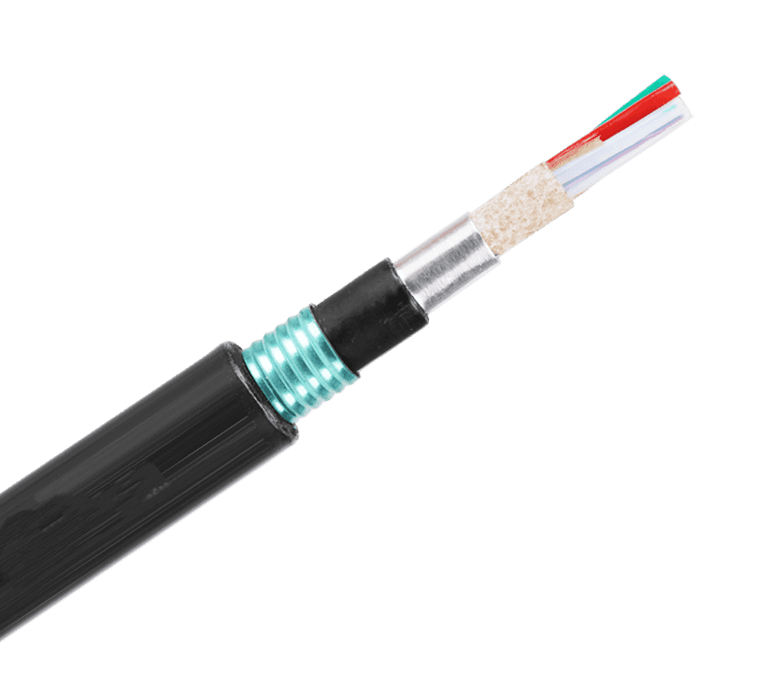 Cabo de fibra óptica externo tipo trançado de camada GYTA53