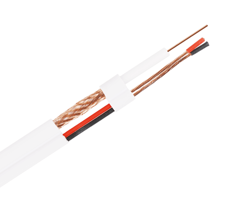 RG6+Cabo de alimentação Cabo de distribuição de cabo de monitor